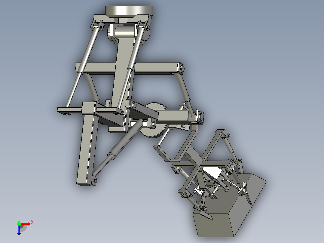 avr工业机械手模型3D图纸 CATIA设计 附STP IGS俯视图