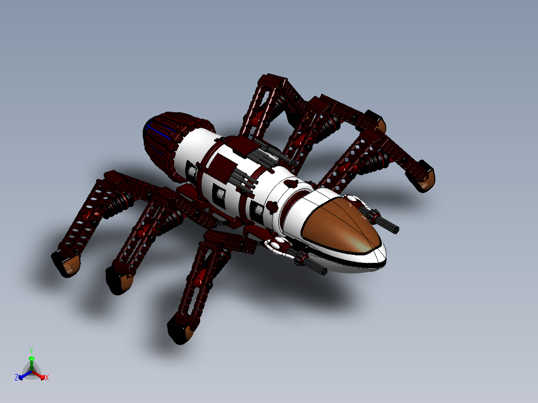 ZDH-JIXS-005 蜘蛛机器人 3D模型