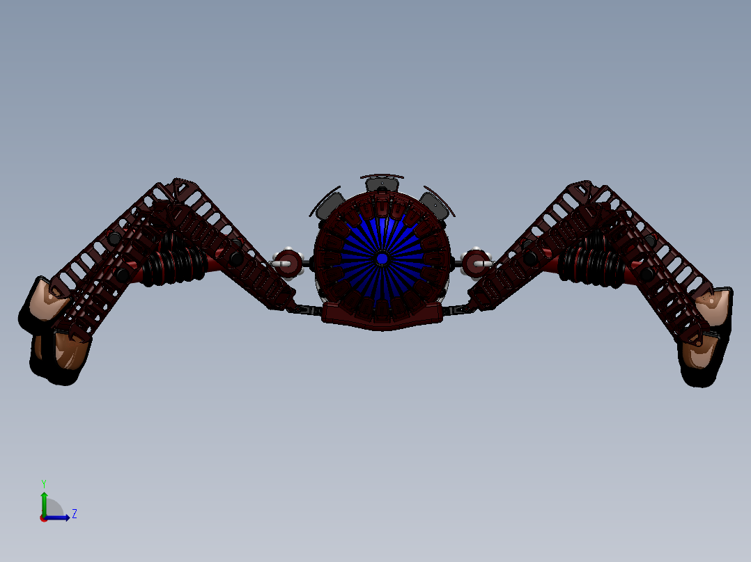 ZDH-JIXS-005 蜘蛛机器人 3D模型左视图