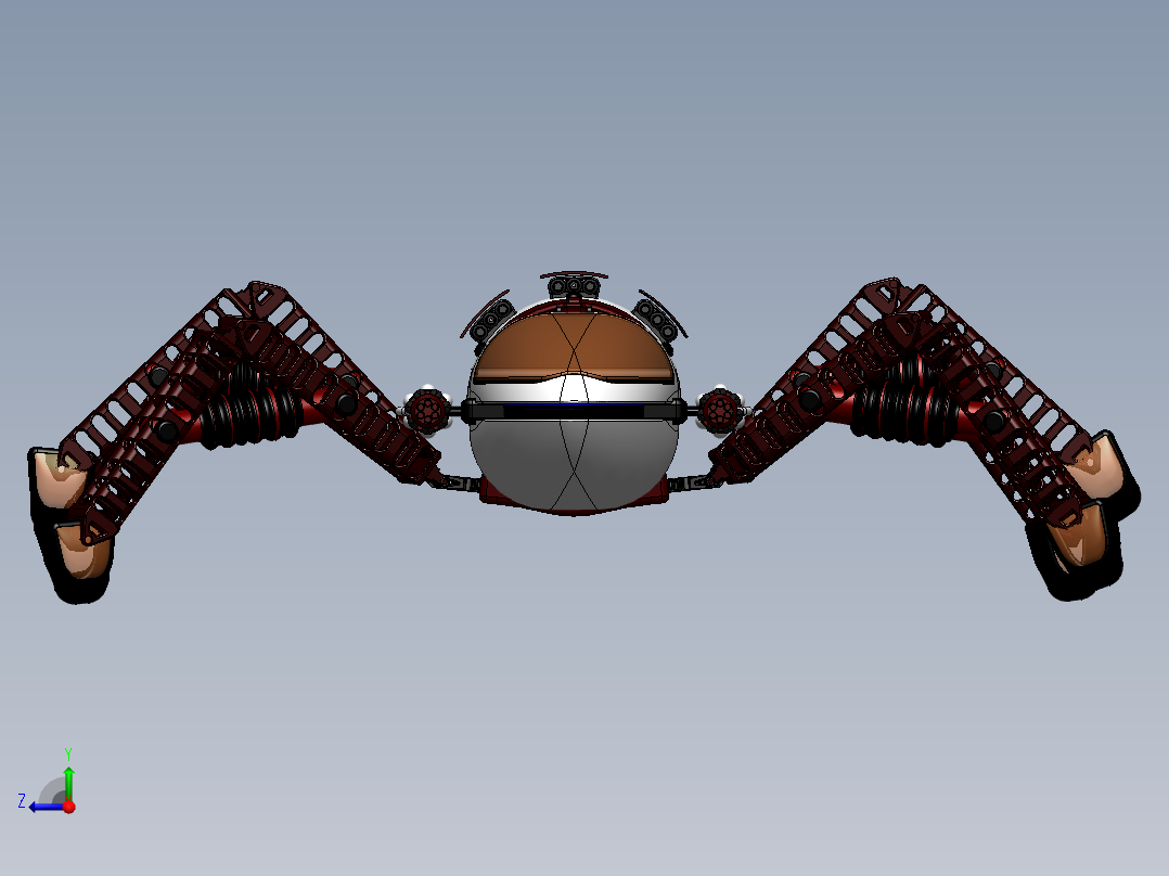 ZDH-JIXS-005 蜘蛛机器人 3D模型右视图