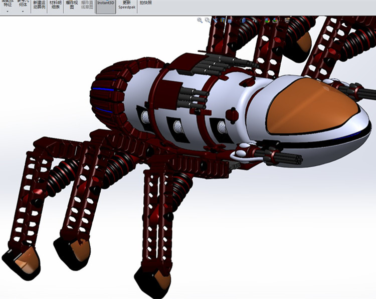 ZDH-JIXS-005 蜘蛛机器人 3D模型