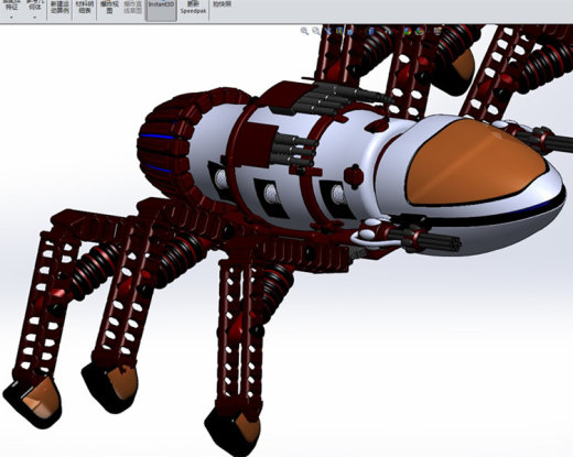 ZDH-JIXS-005 蜘蛛机器人 3D模型缩略图