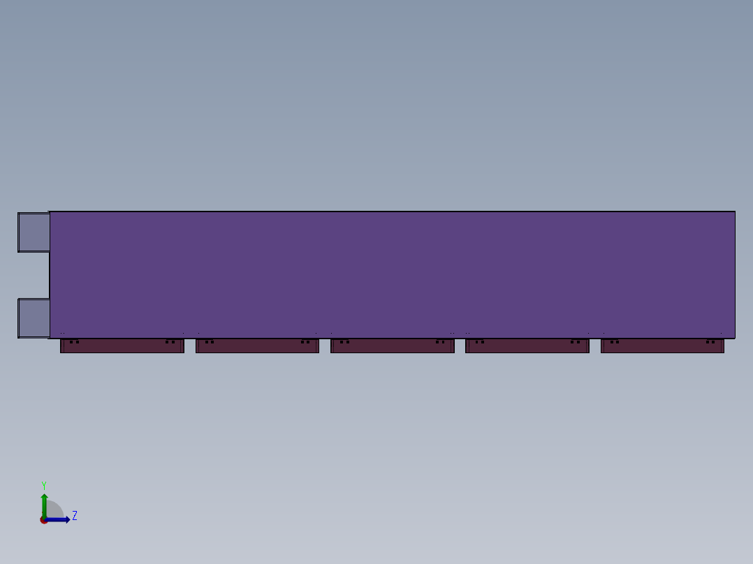 钣金箱组合柜左视图