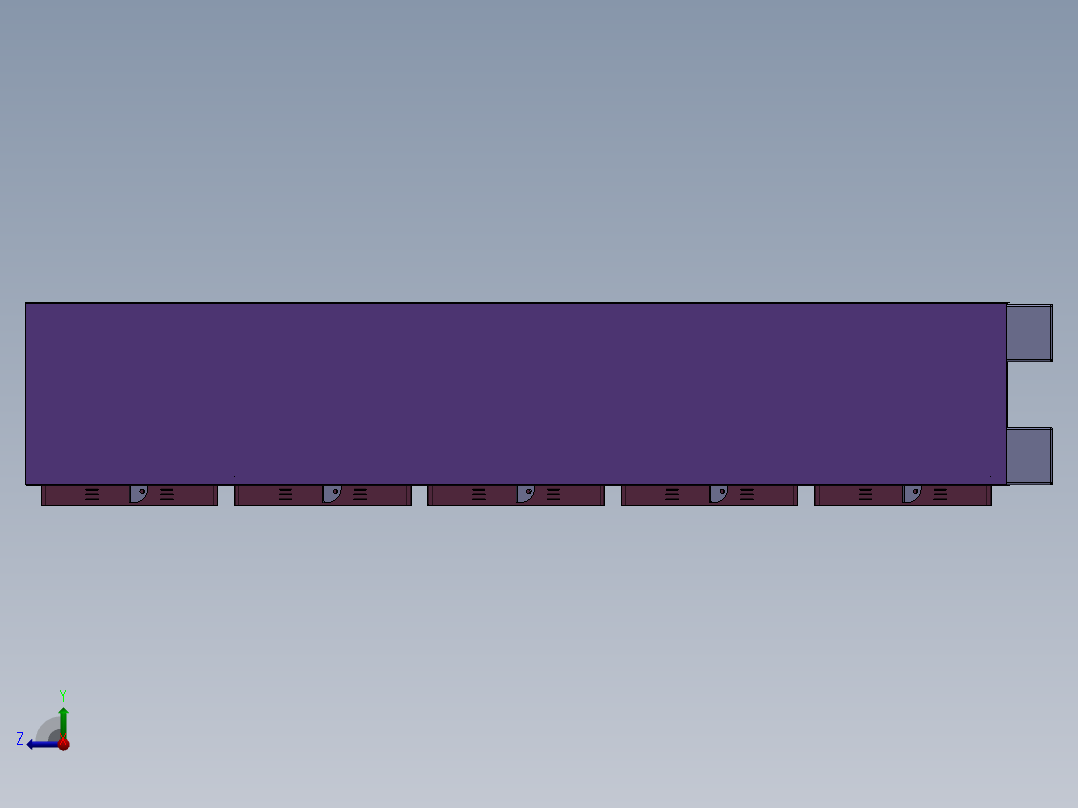 钣金箱组合柜右视图