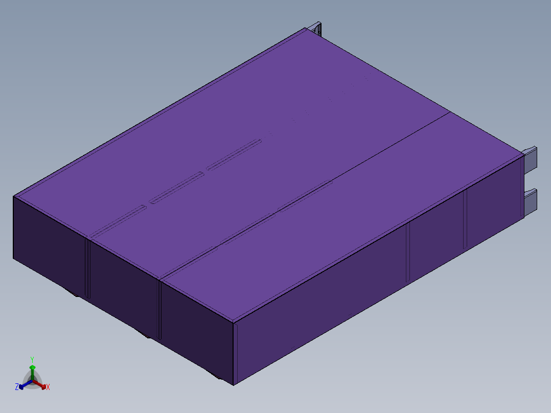 钣金箱组合柜正等轴测图