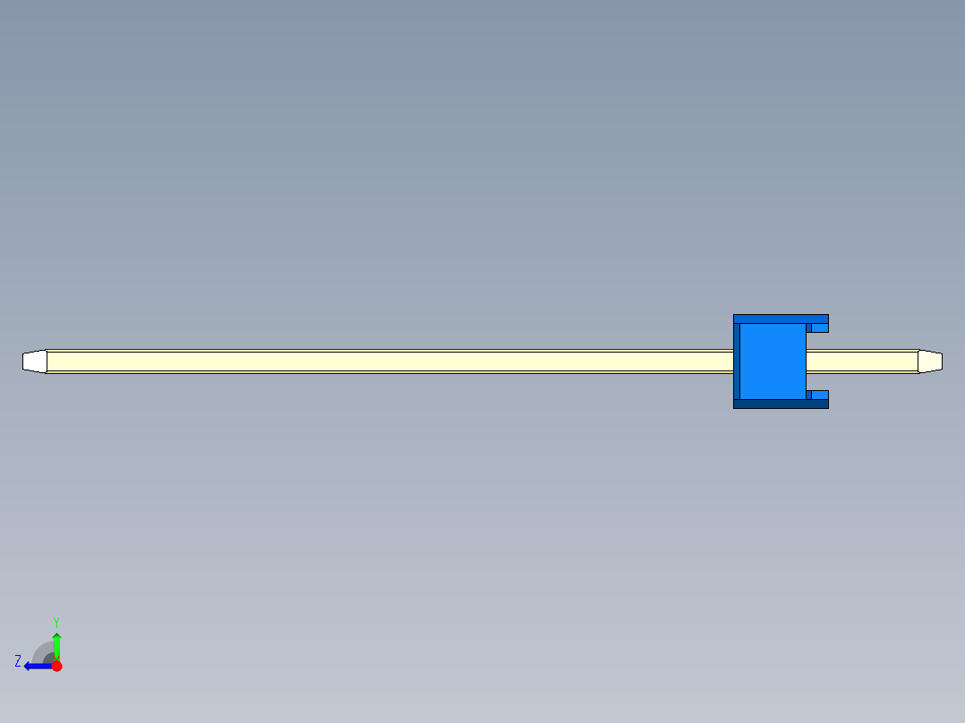 彩色公头100mil（2.54mm）系列-DS1021_blue_1x29p_100mil_Type19_rev1.0右视图