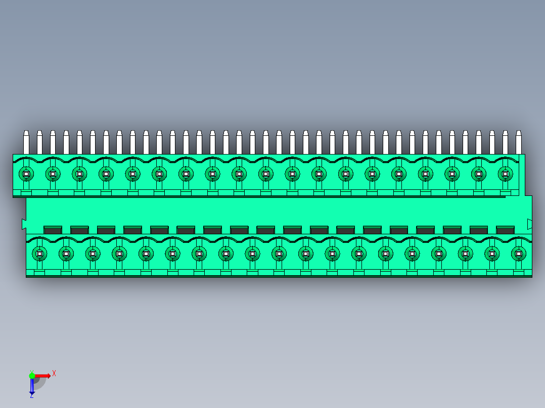 DEGSON 2EDG 系列 5.0mm 可插拔接线端子组-2EDGRT-5.0-38P-14-00AH俯视图