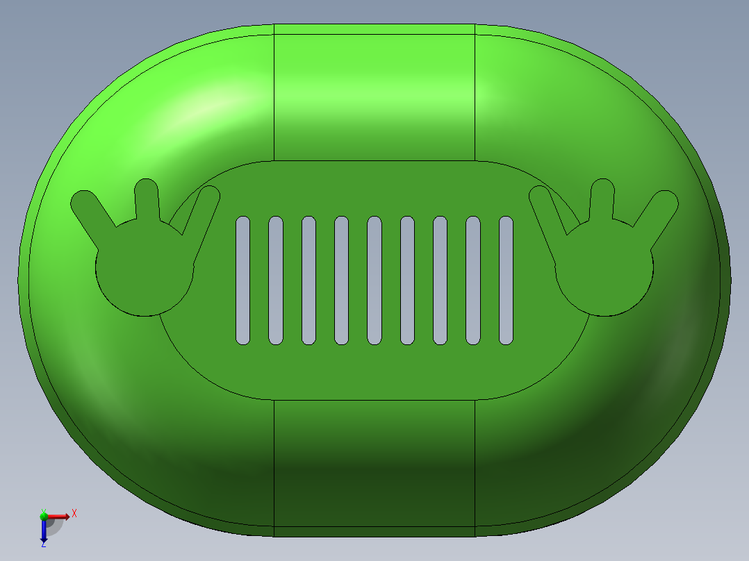 青蛙款肥皂盒俯视图