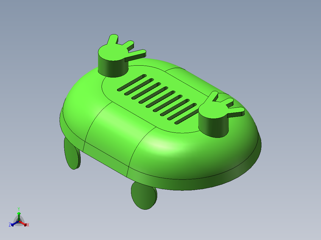 青蛙款肥皂盒正等轴测图
