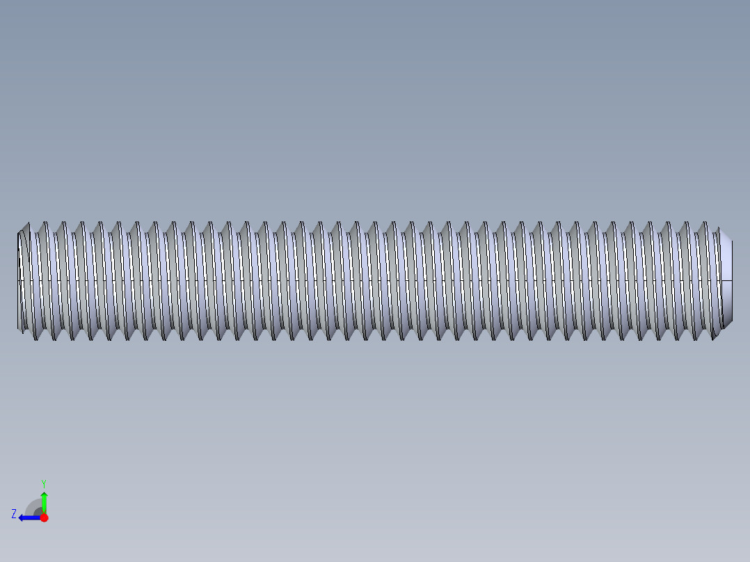 UNC 平头紧定螺钉-UNC SET SCREW 0.500 x3.000.STEP右视图