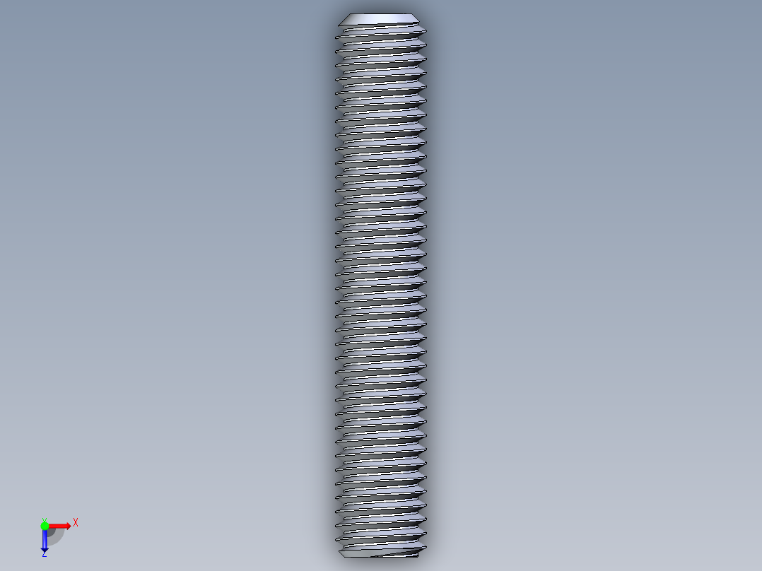 UNC 平头紧定螺钉-UNC SET SCREW 0.500 x3.000.STEP俯视图