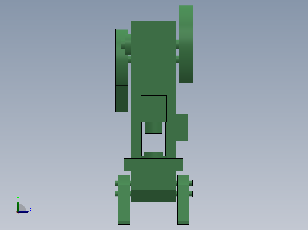 45吨深喉冲床JE23-45广锻左视图