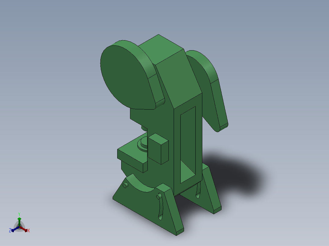 45吨深喉冲床JE23-45广锻正等轴测图