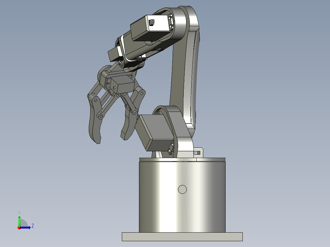 六自由度高精度机械臂机械手左视图