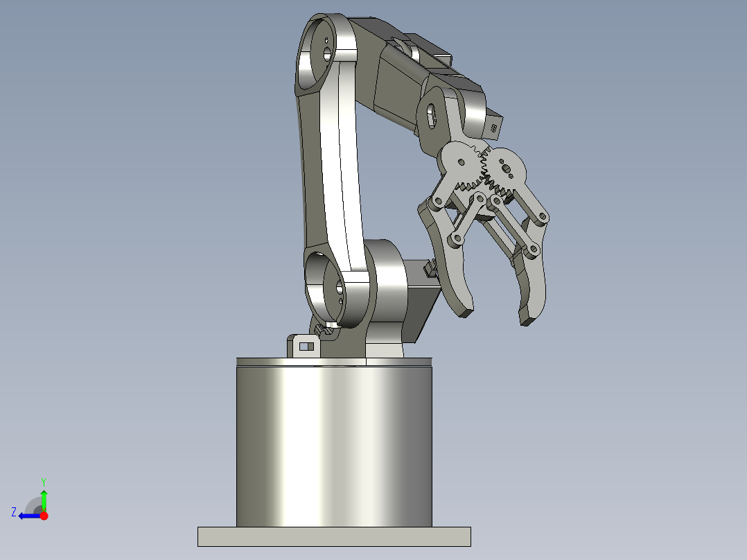 六自由度高精度机械臂机械手右视图