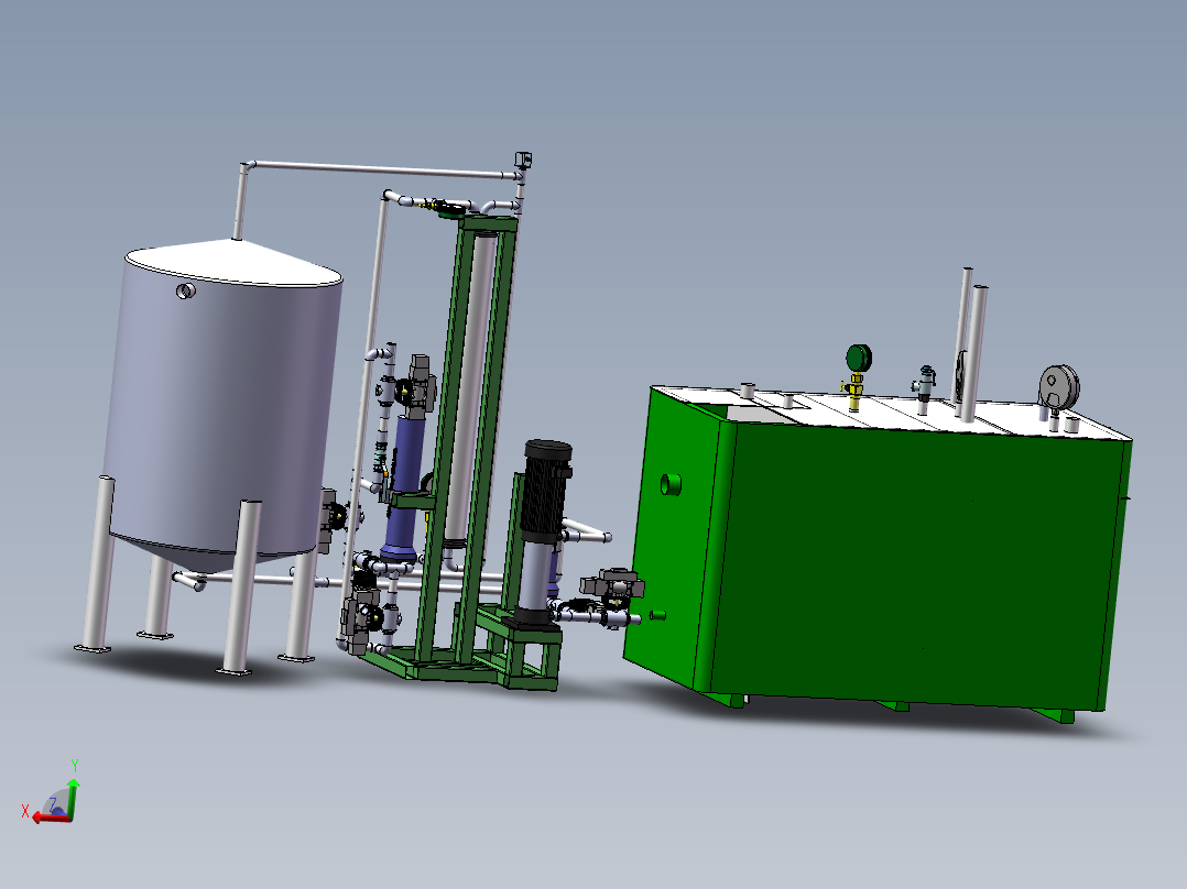 水处理过滤系统总装图