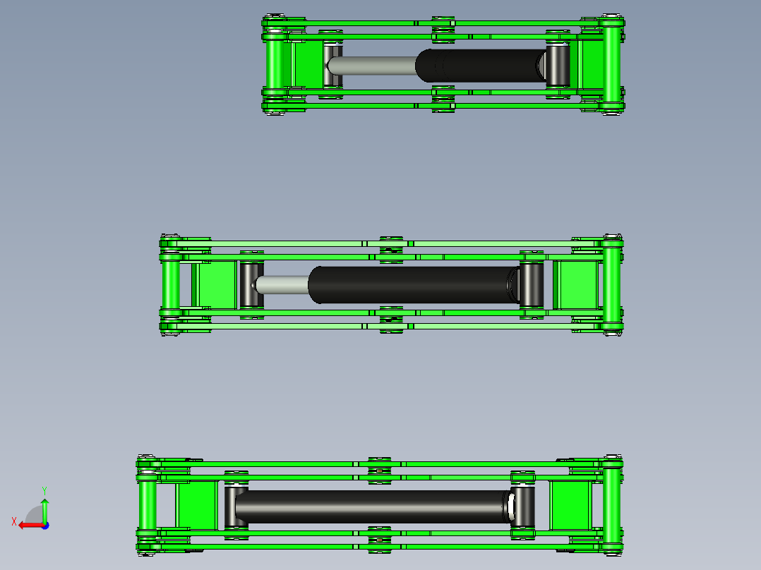 scissor剪式提升机构后视图