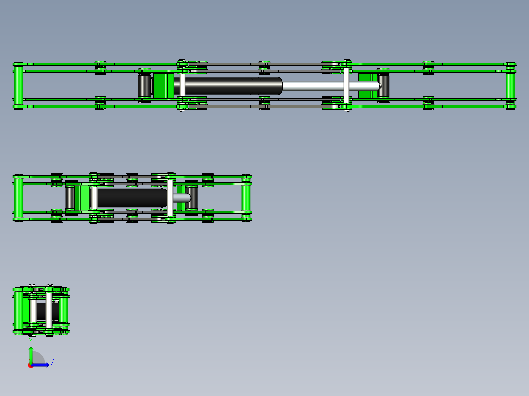 scissor剪式提升机构左视图