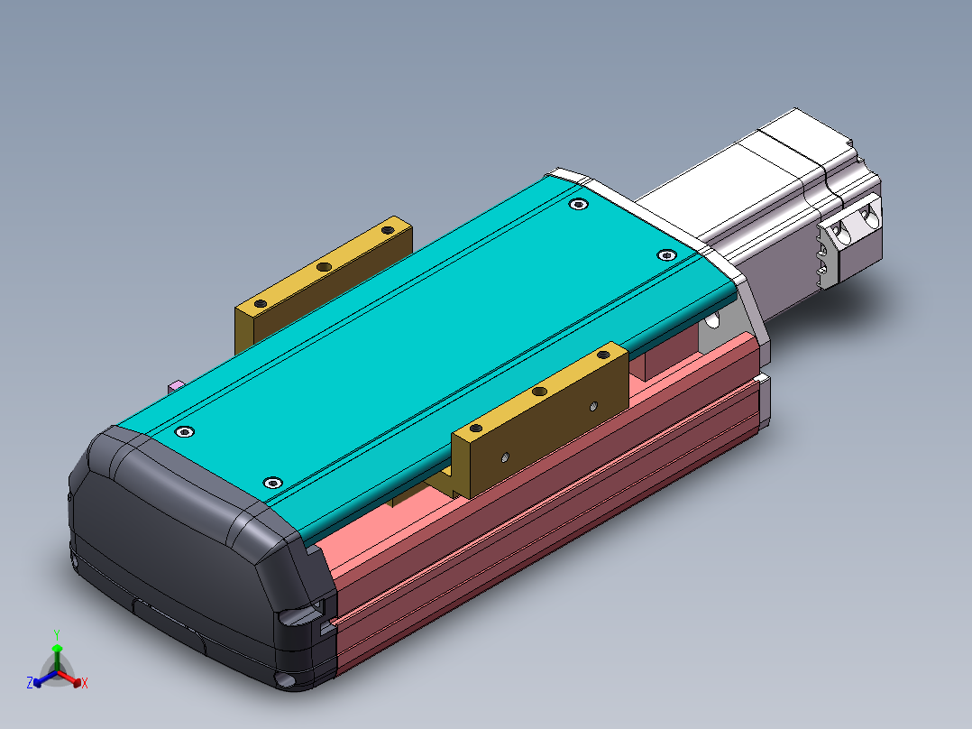 MTH丝杆半封闭模组MTH13-BC-60正等轴测图