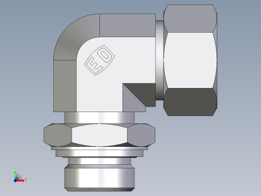 卡套式工业通用硬管接头EO_Adjustable_Locknut_elbow_WEE22LRCF前视缩略图