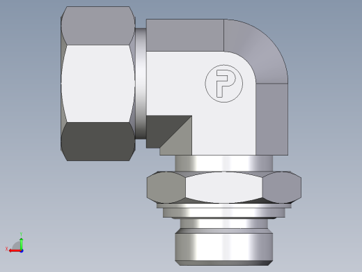 卡套式工业通用硬管接头EO_Adjustable_Locknut_elbow_WEE22LRCF后视缩略图
