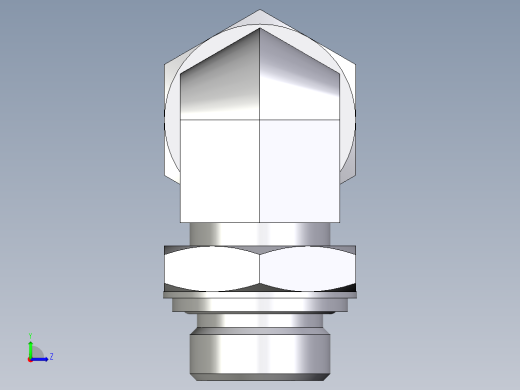 卡套式工业通用硬管接头EO_Adjustable_Locknut_elbow_WEE22LRCF左视缩略图