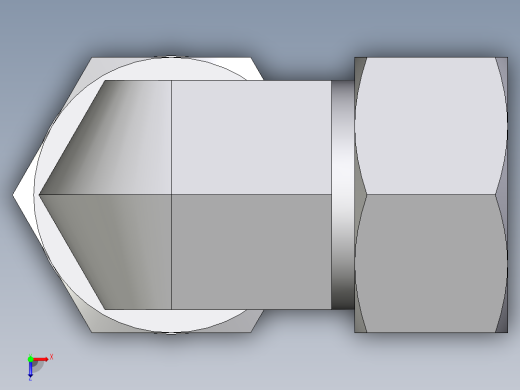 卡套式工业通用硬管接头EO_Adjustable_Locknut_elbow_WEE22LRCF俯视缩略图