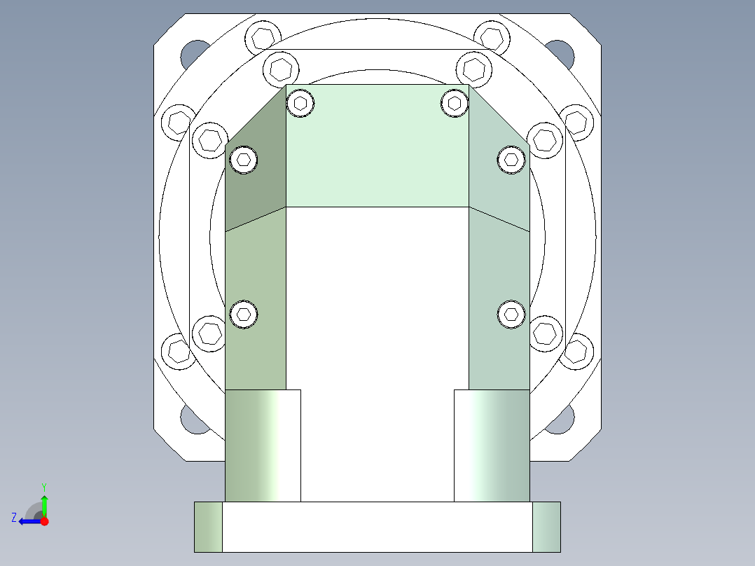 直齿孔ZPLX220-L3 35-114.3-200-M12右视图