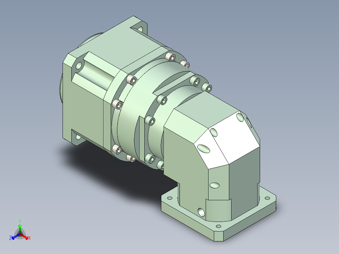 直齿孔ZPLX220-L3 35-114.3-200-M12正等轴测图