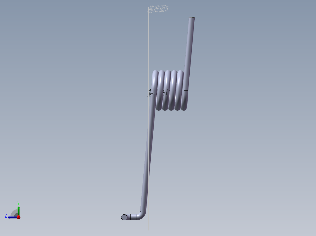 扭转弹簧右右视图