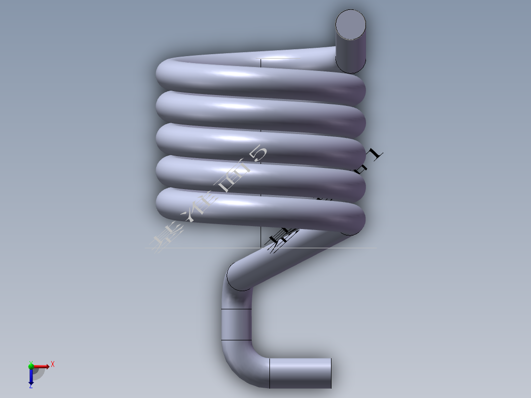 扭转弹簧右俯视图