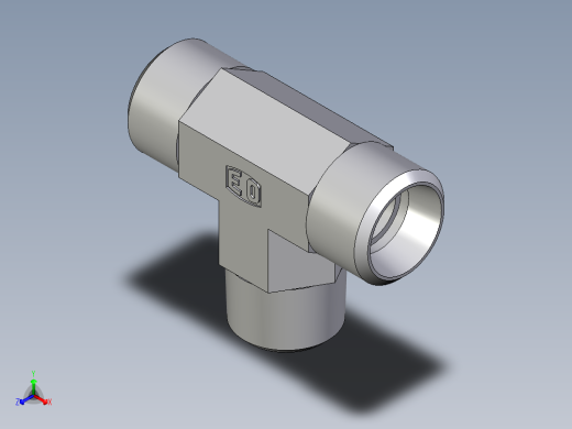 卡套式工业通用硬管接头EO_Male_stud_run_tee_TE12LRCFX