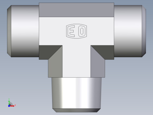 卡套式工业通用硬管接头EO_Male_stud_run_tee_TE12LRCFX前视缩略图