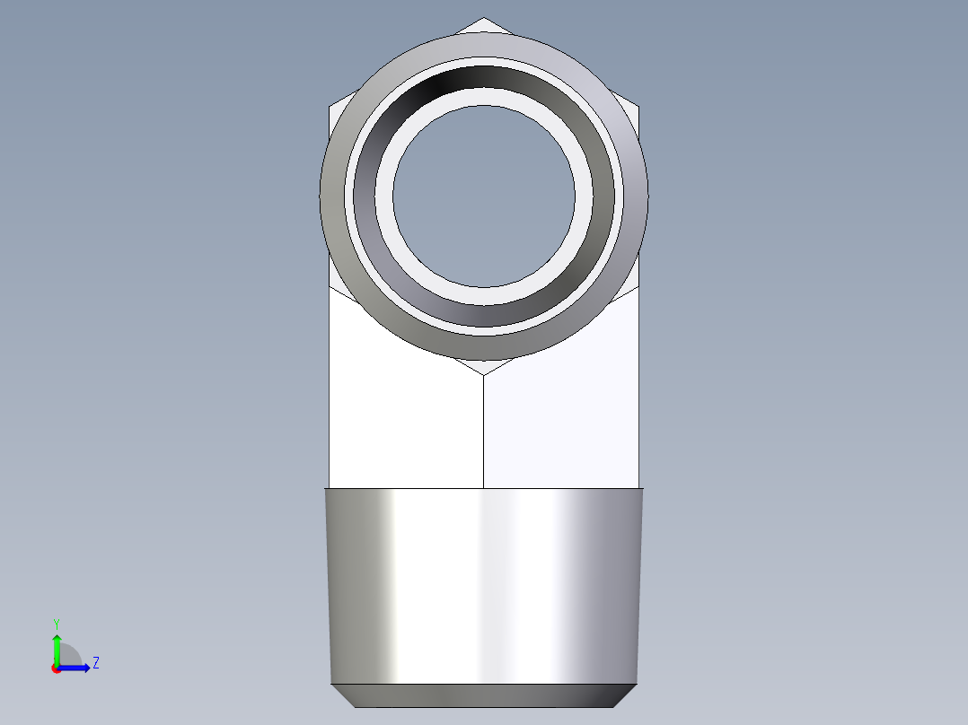 卡套式工业通用硬管接头EO_Male_stud_run_tee_TE12LRCFX左视图