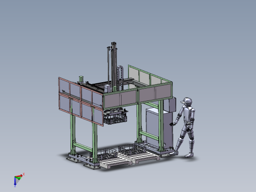 大桁架机械手出料架
