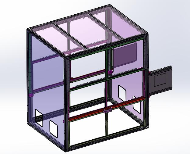 双牵引水平打孔机（sw18可编辑+bom+工程图）