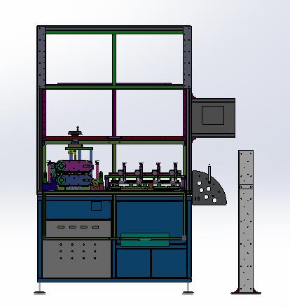 双牵引水平打孔机（sw18可编辑+bom+工程图）