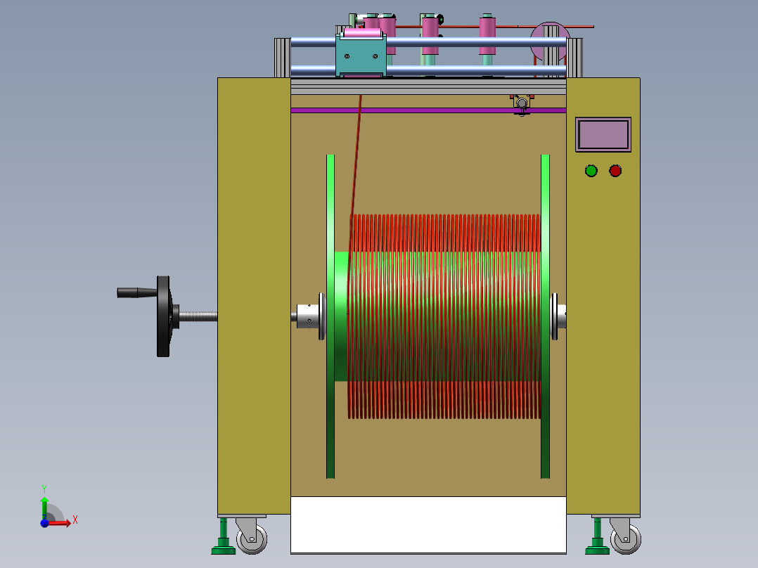 自动裁线放线机sw18可编辑前视图