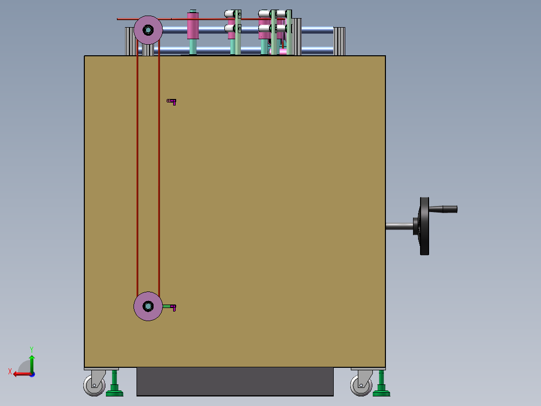 自动裁线放线机sw18可编辑后视图