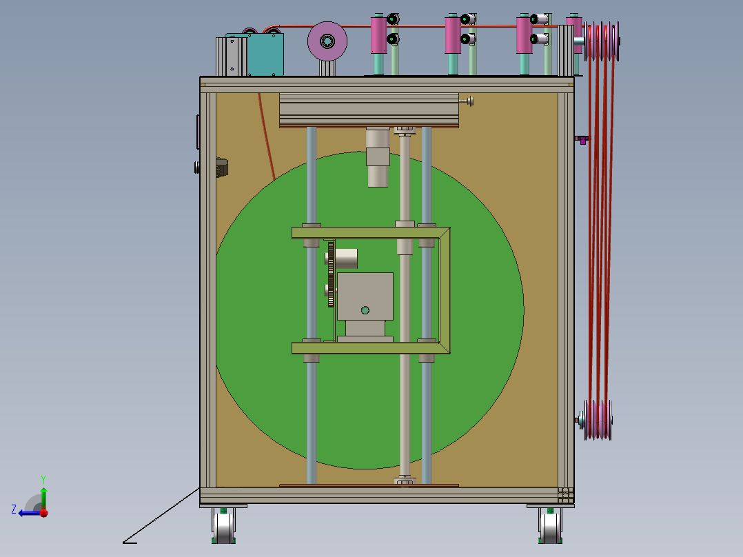 自动裁线放线机sw18可编辑右视图