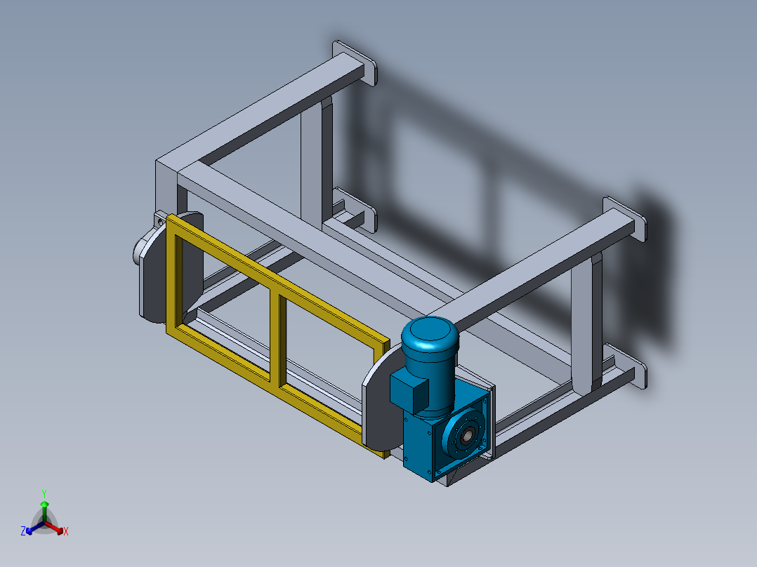 机架式变位机sw18可编辑正等轴测图