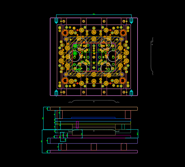 平板电脑切边下料模具设计图