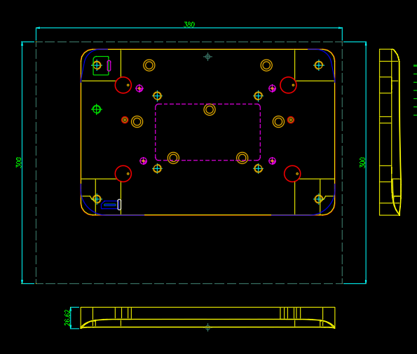 平板电脑切边下料模具设计图