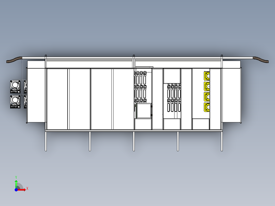 喷涂房设计前视图