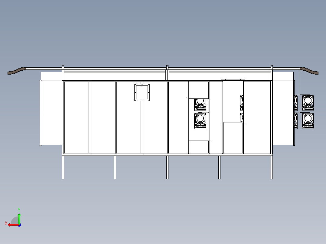 喷涂房设计后视图