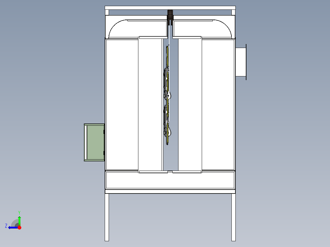 喷涂房设计右视图