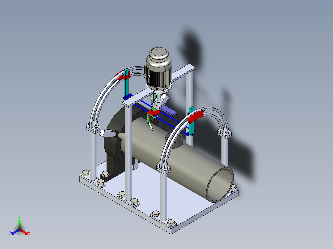 相贯线焊接机正等轴测图