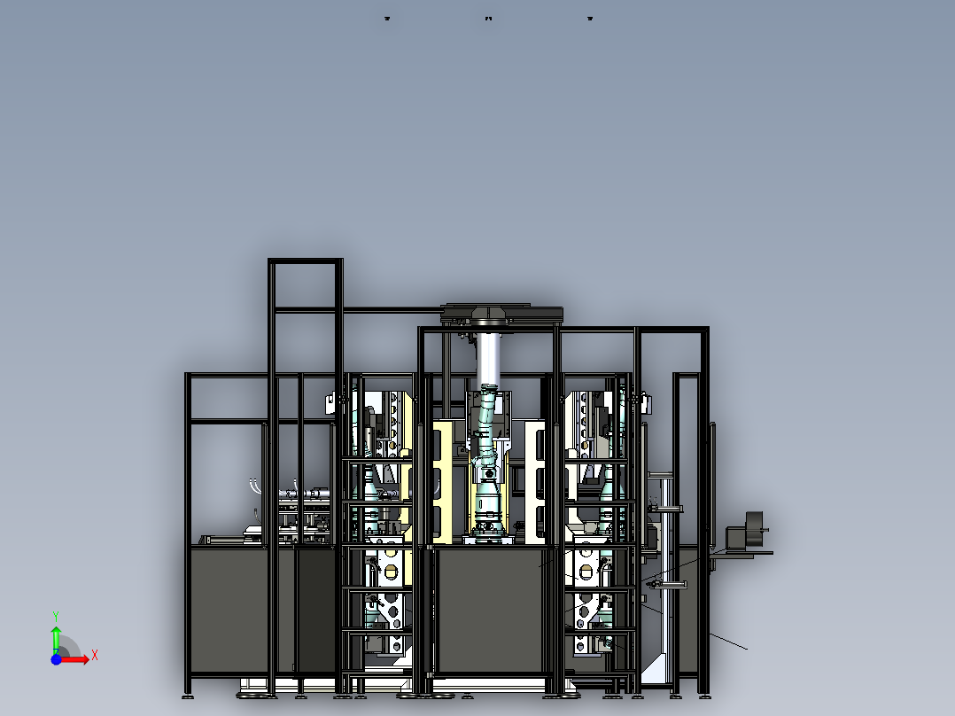 货车部件多工位全自动测试机前视图
