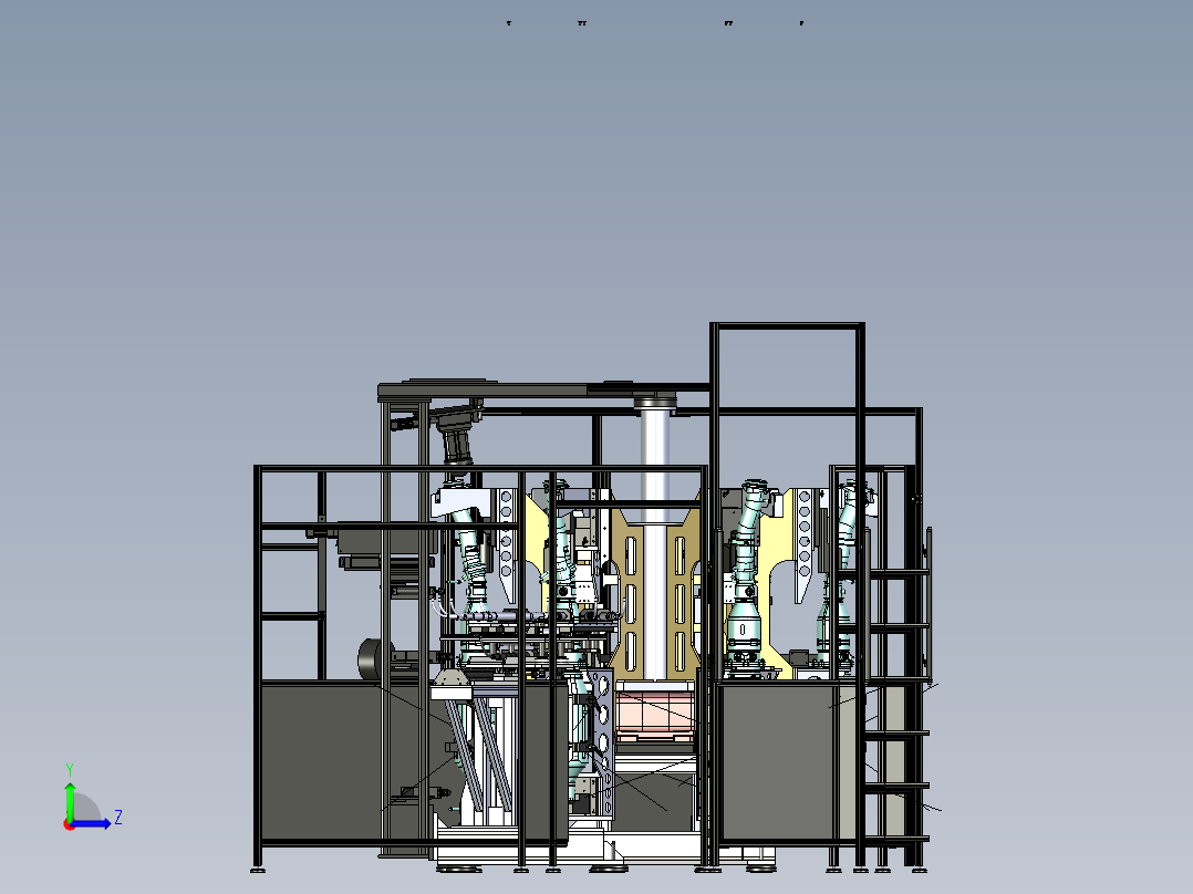 货车部件多工位全自动测试机左视图