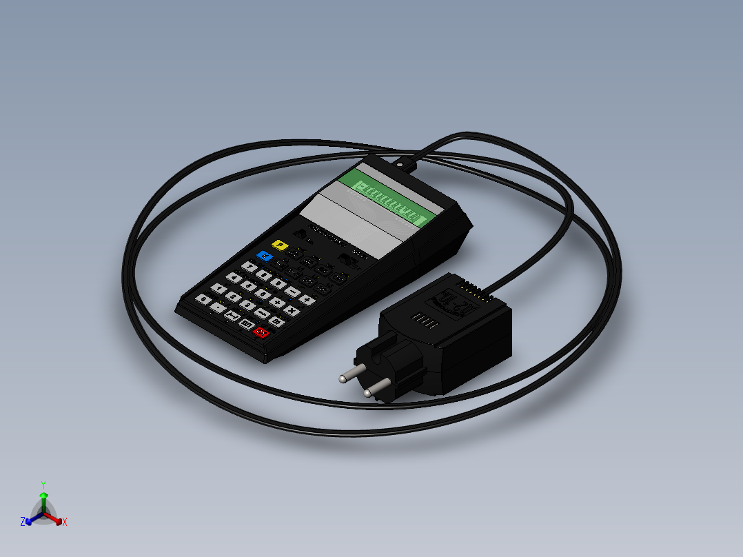 计算器(28)正等轴测图